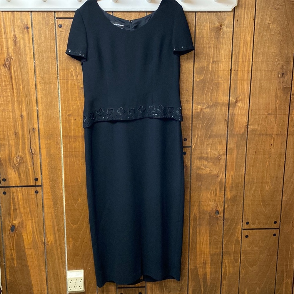 Donna Morgan evening gown size 16 black with embellishment classic